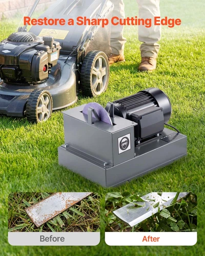 2/3HP Lawn Mower Blade Sharpener 7" Grinder w/ Balancer 30° 40°