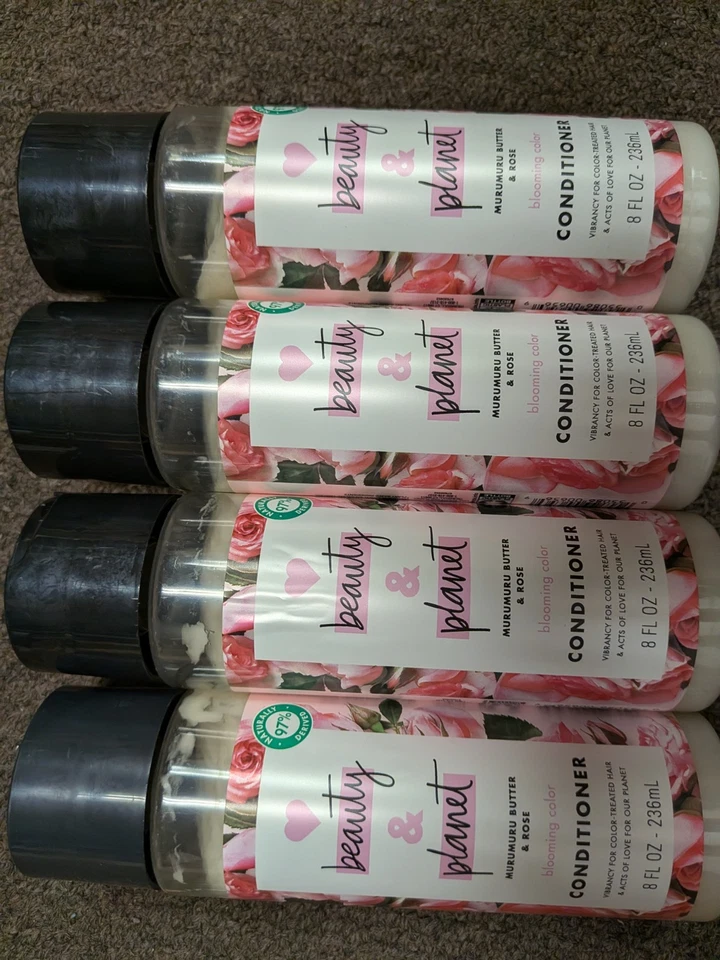 4 X LOVE BEAUTY AND PLANET MURUMURU BUTTER & ROSE CONDITIONER 8oz blooming color