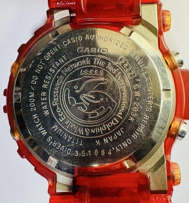 時計 CASIO G-SHOCK GW-203K 2422 FROGMAN Casio G SHOCK GW203K FROGMAN 2422 Red Solar Dive Watch 200M Japan
