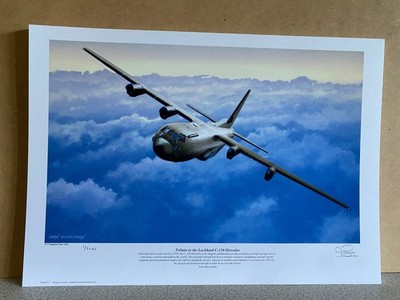 NO 1 ARTIST PROOF RAF AVIATION Kunstdruck Lockheed C-130 Hercules FLUGZEUG