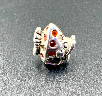 CHAMILIA STERLING SILVER 925 ORANGE FISH CHARM BEAD