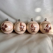 Festive Santa Holiday Ornaments Set of 4