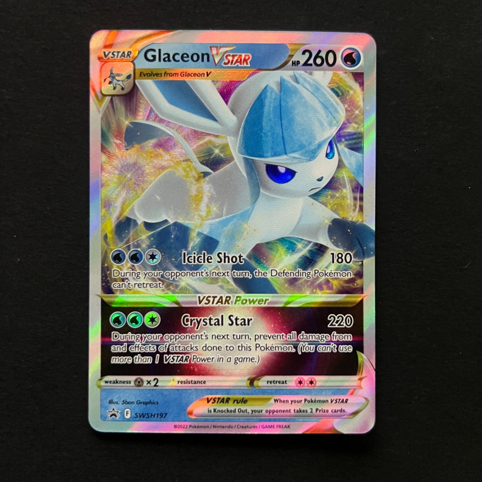 Pokémon Tcg Glaceon VSTAR SWSH197/307 SWSH Black Star Promo NM