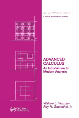 Advanced Calculus | Voxman | An Introduction to Modern Analysis | Taschenbuch