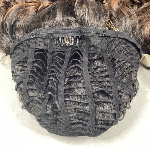 Angelique Long Curly #DR Chocolate Swirl Black Brown Synthetic Lace Front Wig - Picture 7 of 9
