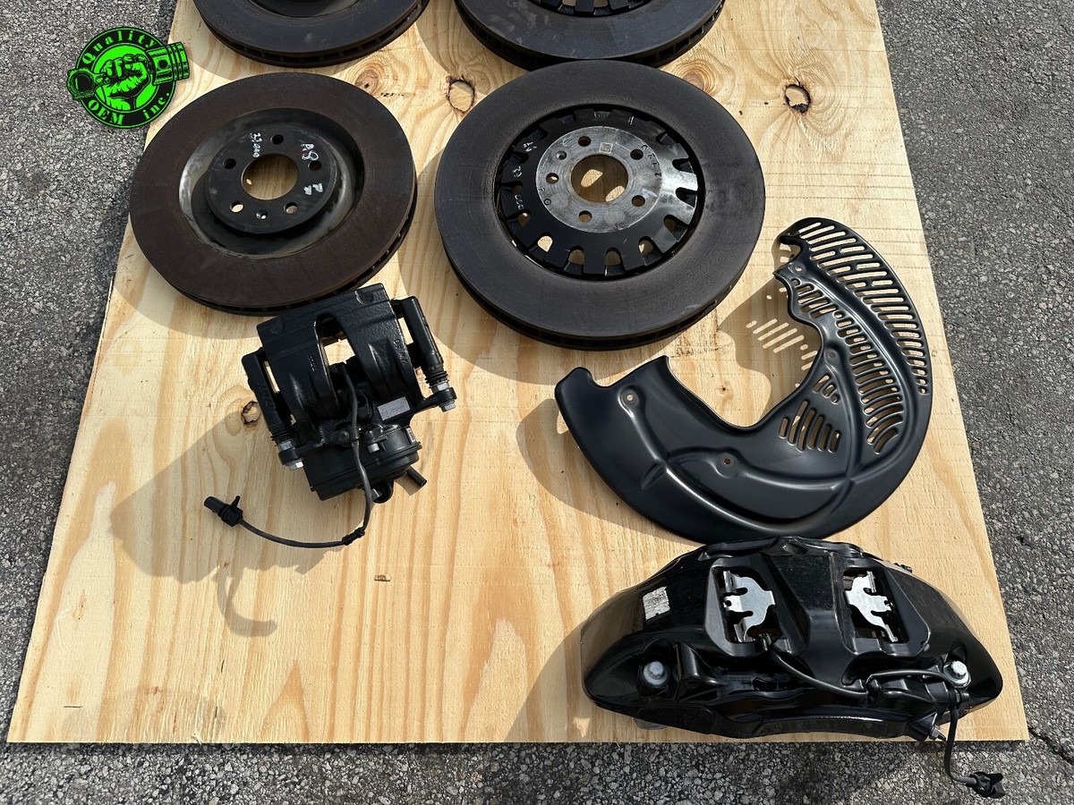 2019-2023 Audi A8 A8L S8 Front & Rear Brake Calipers w 2019-2023 Audi A8 A8L S8 Front & Rear Brake Calipers w