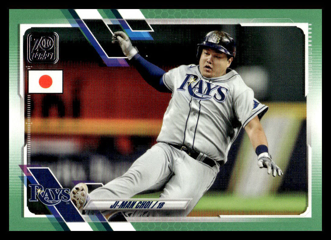 2021 Topps Japan Edition Ji-Man Choi RC Jade Green #'d /75 98