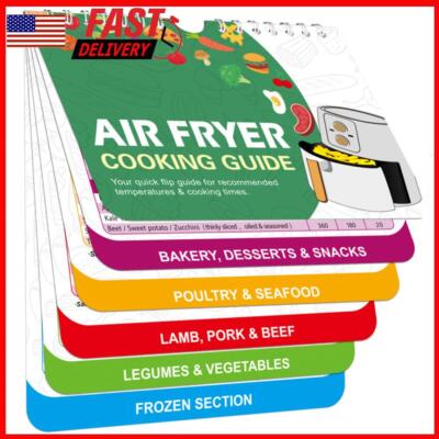 Air Fryer Cheat Sheet Magnets Quick and Easy Cooking Time Temp Chart