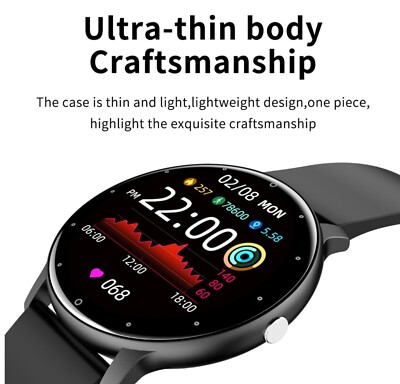 2022 Neu   Smartwatch Wasserdichte Fitness Tracker Pulsuhr Android Damen Herren