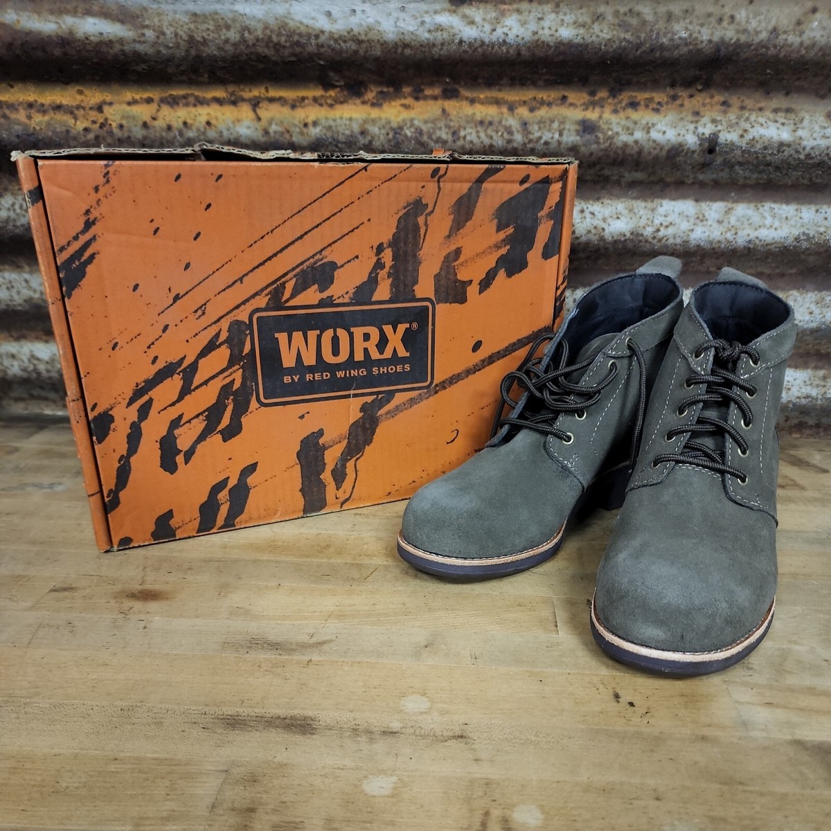 WORX by Red Wing 5124 Women's Zinc Chukka Steel Toe Boots EH Size