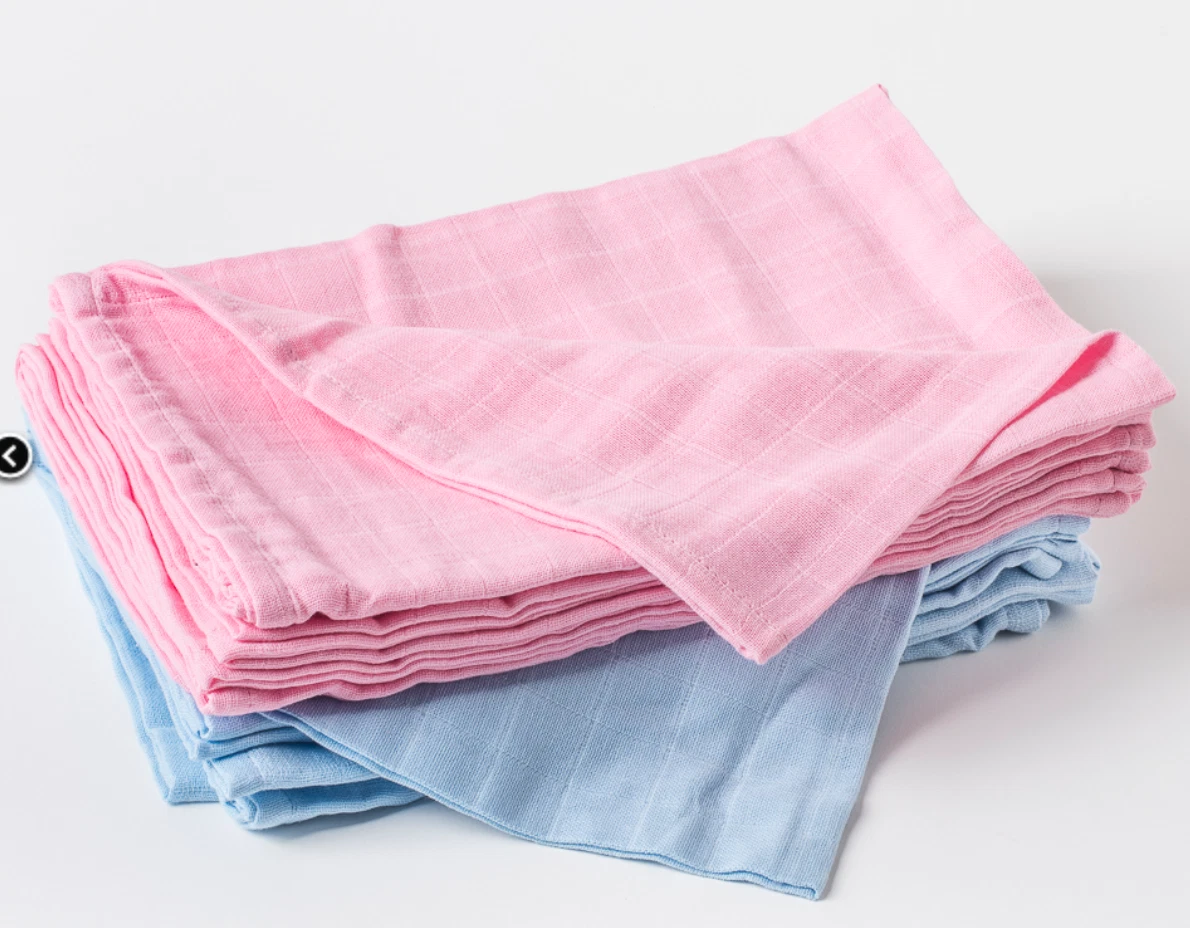 10x White Muslin Squares 100 Cotton Baby Muslins Cloths 70cm Nappy Inserts Bibs