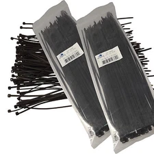 200 PCS BLACK 12" inch Network Cable Cord Wire Tie Strap 40 Lb Zip Nylon USA