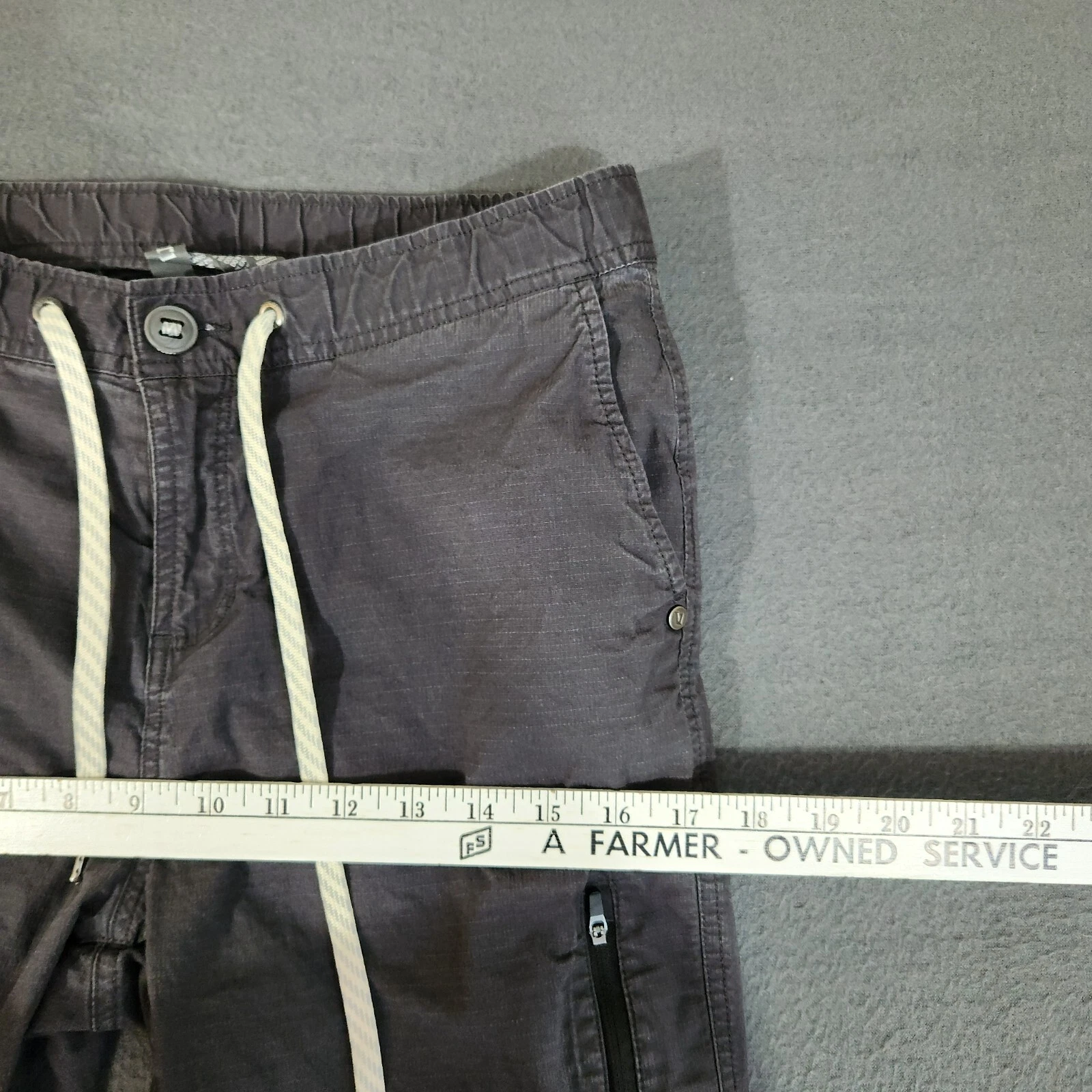 vuori ripstop drawstring pull on pocket cotton stretch pants