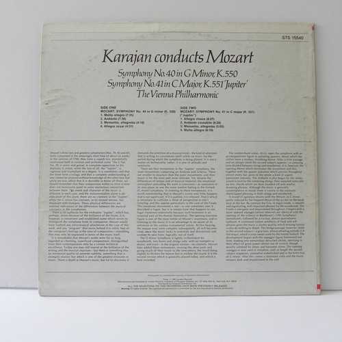 The Vienna Philharmonic Karajan Conducts Mozart 1981 STS 15540 ZAL 9631-4 VG++ - Picture 2 of 4