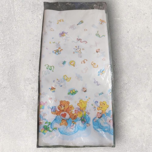 Tovaglia vintage anni 80 Care Bears nuova con scatola 54x96 arcobaleno decorazione festa compleanno - Foto 3 di 3