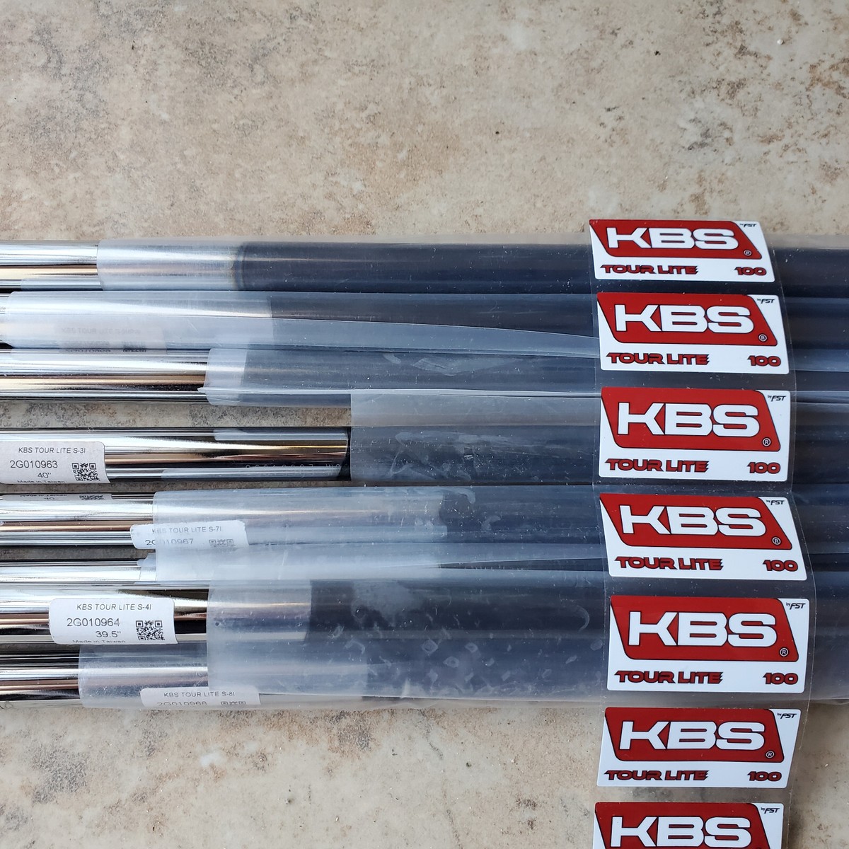 Jeu De Fers Shafts KBS Tour Lite, Flex Rigide, Conique .355