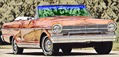 Chevrolet CHEVY II NOVA Hardtop Cabrio 1962 -67 Frontscheibe windshield parebris
