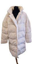 Maniere De Voir Cream Reversible Coat Size Uk 12/14, Eu 40/42, Us 8/10.