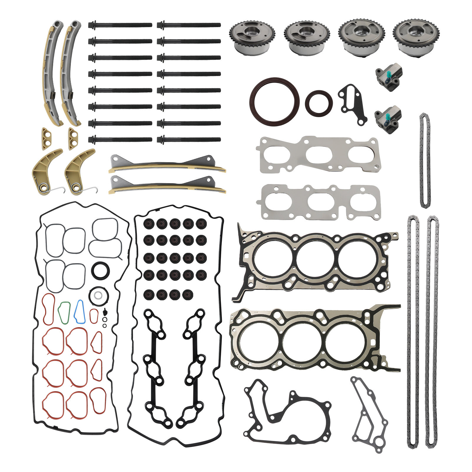 Timing Chain Head Gasket Kit for 1320 Kia Sorento Hyundai 3.3L Kia