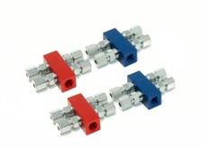 Airfuelnitrous Distribution Blocks 2 Blue And 2 Red New With Fittings Airfuelnitrous Distribution Blocks 2 Blue And 2 Red New With Fittings