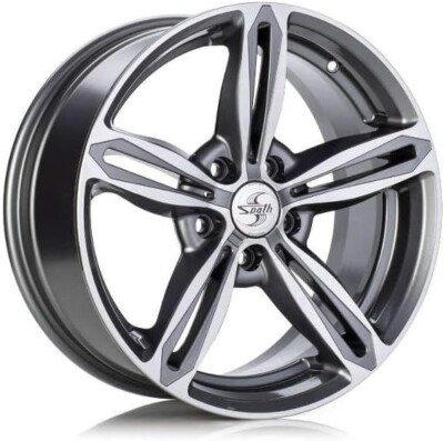 4x Spath SP13 18 Zoll Alufelgen, 8x18 Zoll, Anthrazit poliert, 5x120 PCD, ET 35