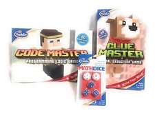 Thinkfun Clue Master Code Master  Math Dice Bundle STEM Toys Board Game Bundle