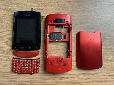 Nokia Asha 303 Brand New 100% Genuine Original Housing Full Set 5 Parts Red