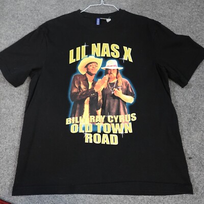 Lil Nas x Billy Ray Cyrus T-shirt M Black Old Town Road
