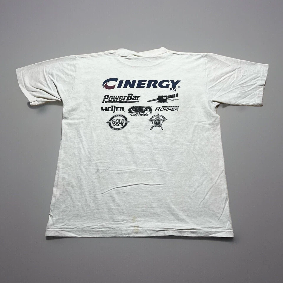 Camisa Cinergy Power Bar Maratón Indianápolis Años 90 De Colección Talla Grande Envejecida Foto 2 de 4