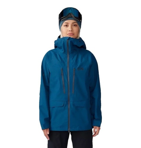 Mountain Hardwear Blue Conduit Softshell Full Zip Jacket Large Pre