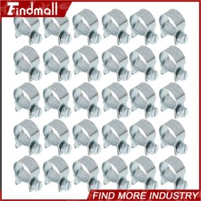 Findmall 30Pieces 19/32" 13mm-15mm Fuel Injection Gas Line Hose Clamps Clip Pipe