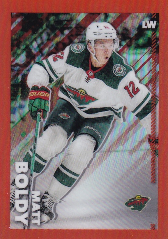 2022-23 TOPPS CHROME NHL STICKER #245 Matt Boldy  Minnesota  SSP ORANGE /25 MADE