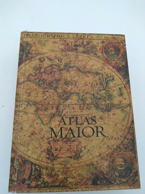 HUGE Map Book Empty Box Hollow Book to Hide Store Valuables Atlas Maior