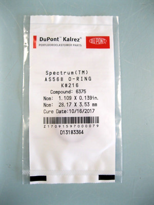 NEW Sealed DuPont Kalrez Spectrum K#216 Compound 6375 O-Ring L22