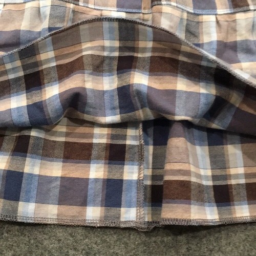 Skirt 100% Cotton Girls Sz M 8 Blue Plaid Ruffle Tiered Maxi Mom and Pop's Kids - Picture 6 of 9