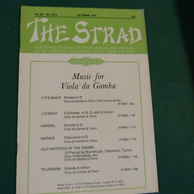 The Strad magazine Oct 1974 Giovanni B. Morassi Cremona 1972 violin / Del Gesu