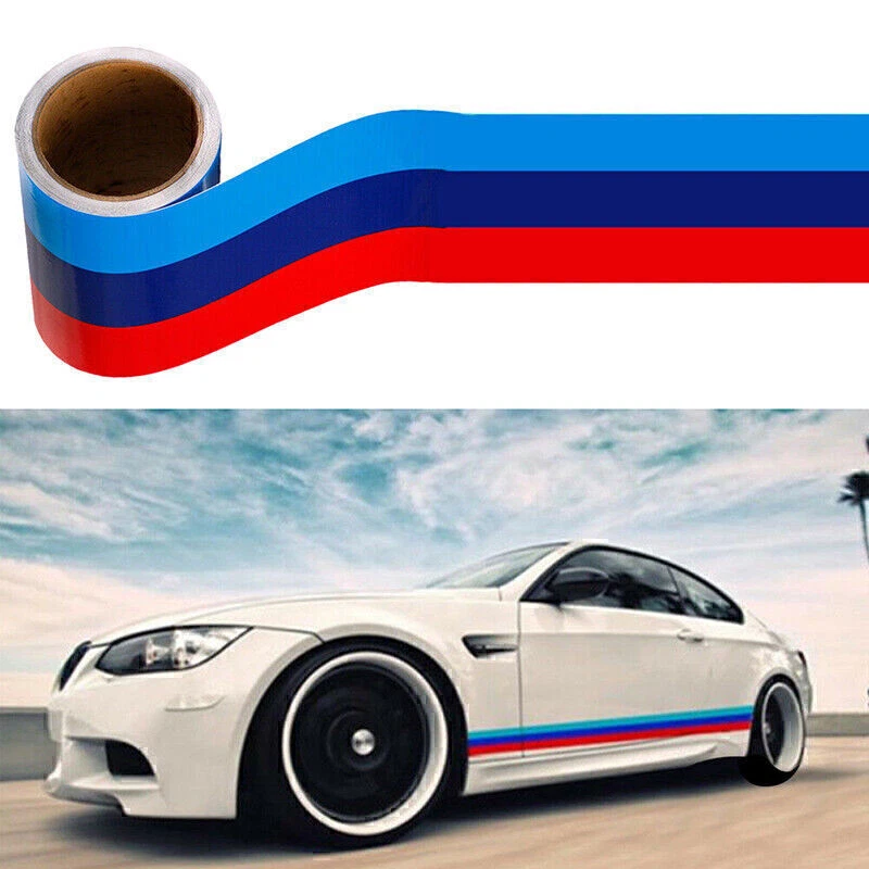 M-Colored Stripe Sticker car Vinyl Decal For BMW M3 M4 M5 M6 3 5 6 7 Series - Image 3 of 4