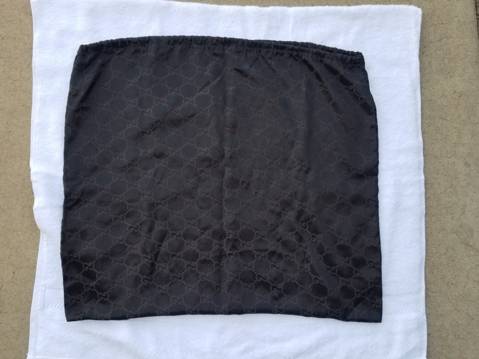 Gucci Brown Monogram Large Drawstring Dustbag Sto… - image 1