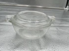 Vintage PYREX #018 Clear Glass 10 oz Casserole Bowl With Pyrex Lid 680-C-2 USA