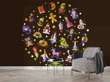 3D Fairy Tale Pattern Wallpaper Wall Mural Removable Self-adhesive Sticker90