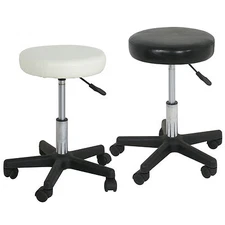 Black/White Adjustable Tattoo Salon Stool Hydraulic Rolling Chair Facial Massage