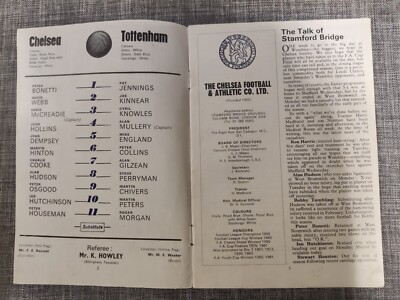 4 Programmes Vintage Des Années 70 - Tottenham Hotspur - Football League Division One - Bon état