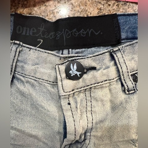 ONE TEASPOON BONITA LOW WAIST DENIM SHORT, Peroxide Color NWT, Size 28 AU/ 6 US - Picture 9 of 10