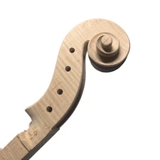 4/4 High Flamed Flaming Strad Maple White Violin Neck Head Tiger Flame Stripe