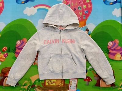 Calvin Klein Jeans Full Zip Hoodies/Jacket for Girls, Size M (8/10), Beige Color