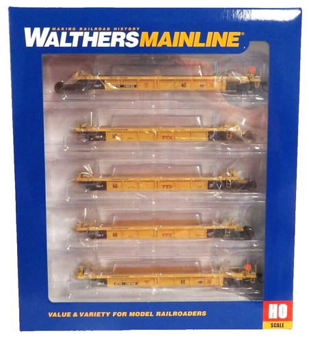 Coche Walthers MainLine 910-55668 TTX DTTX 748192 Thrall 5 unidades reconstruido 40' pozo | Zustand: New