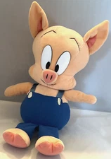 Applause 1990 Vintage Warner Bros Hamton J PigTiny Tunes Blue Overall 18" Inch