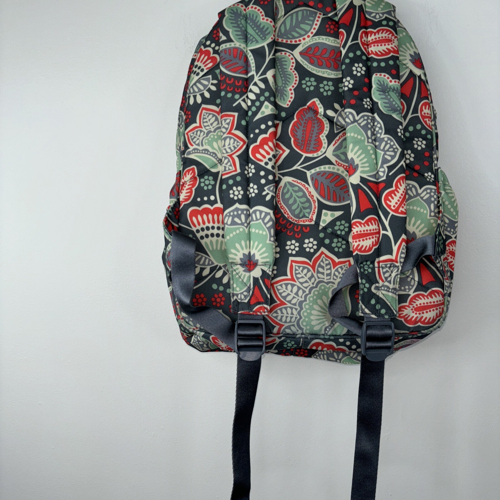 Vera Bradley Backpack Adjustable Strap Gray Flora… - image 7
