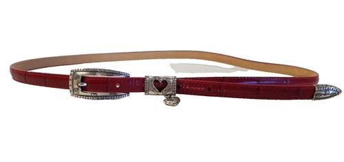 Brighton Vintage 1996 Western Skinny Belt Women 32 Bronze  display picture 1