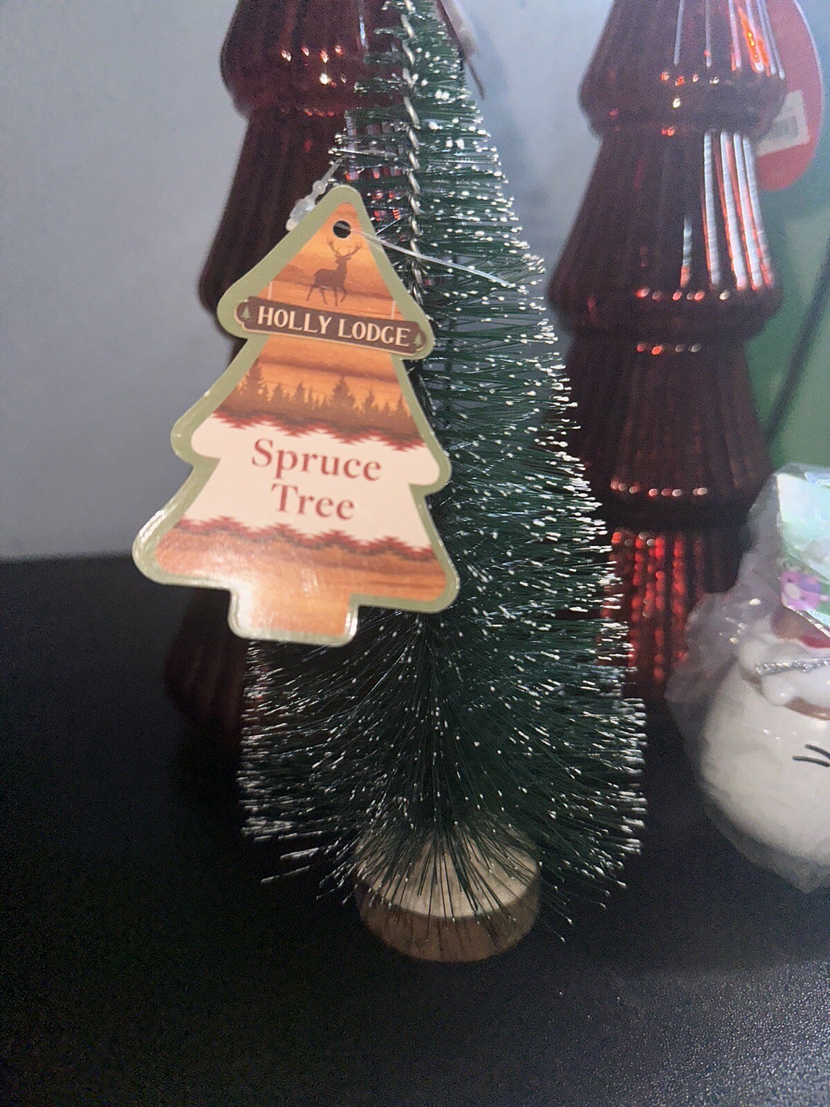 2 Small Light Up Trees and 2 Ornaments/ Indoor Christmas Decor eBay